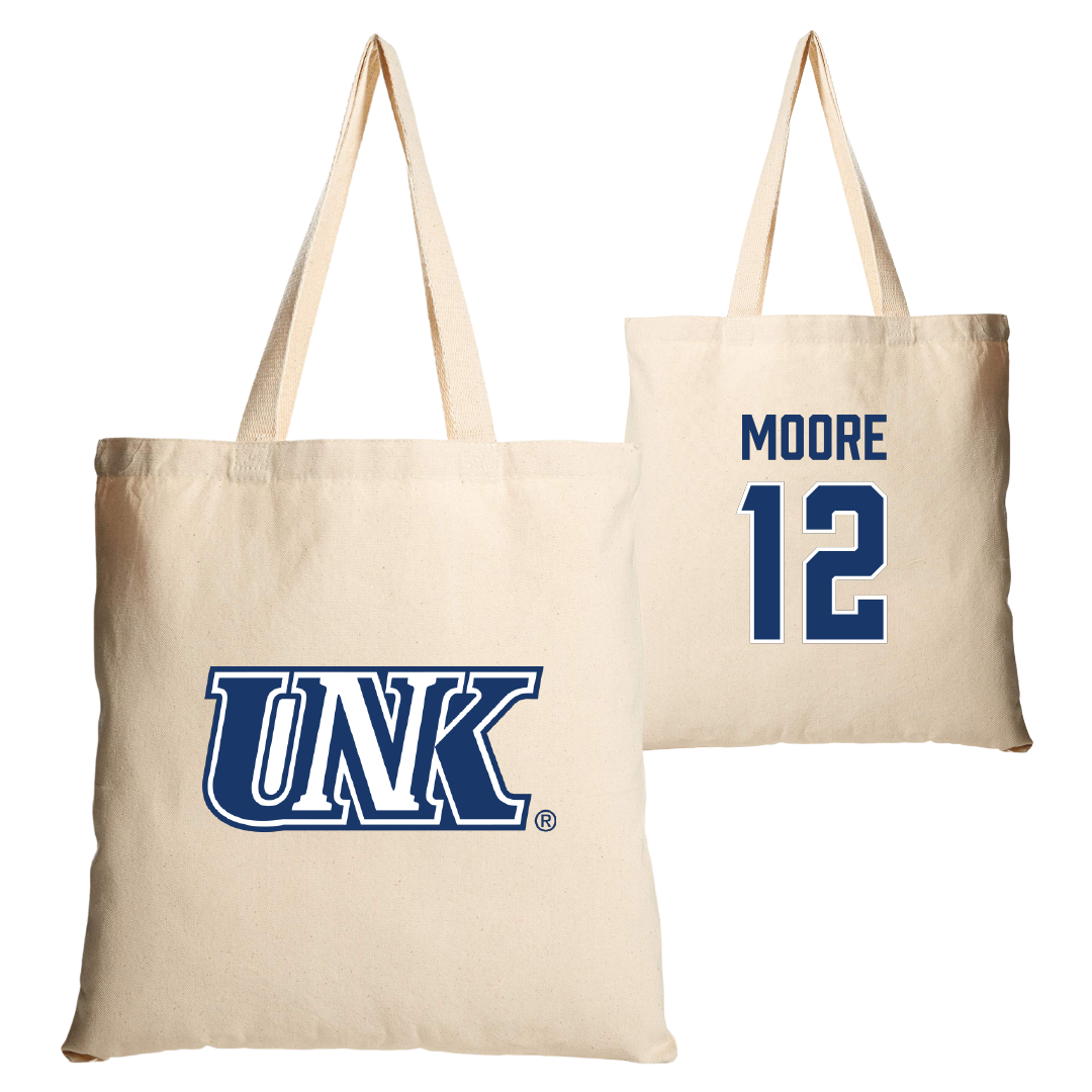 University of Nebraska at Kearney Basketball Tan Canvas Tote Bag - #12 Samantha Moore