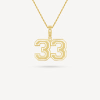 Gold Presidents Pendant and Chain - #33 Derrell Farrar