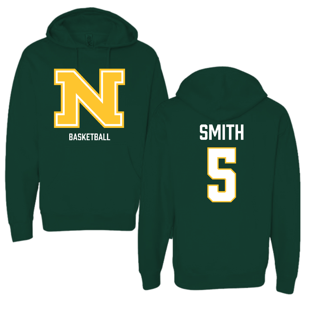 Northern Michigan University Basketball (M) Forest Green Hoodie - #5 Carson Smith