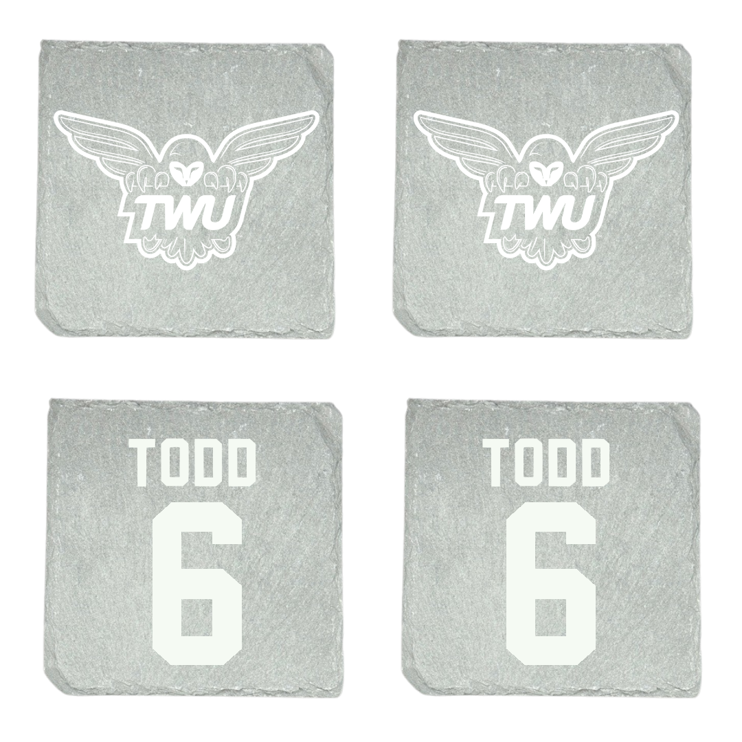 Texas Woman's University Softball Stone Coaster (4 Pack)  - #6 Riley Todd