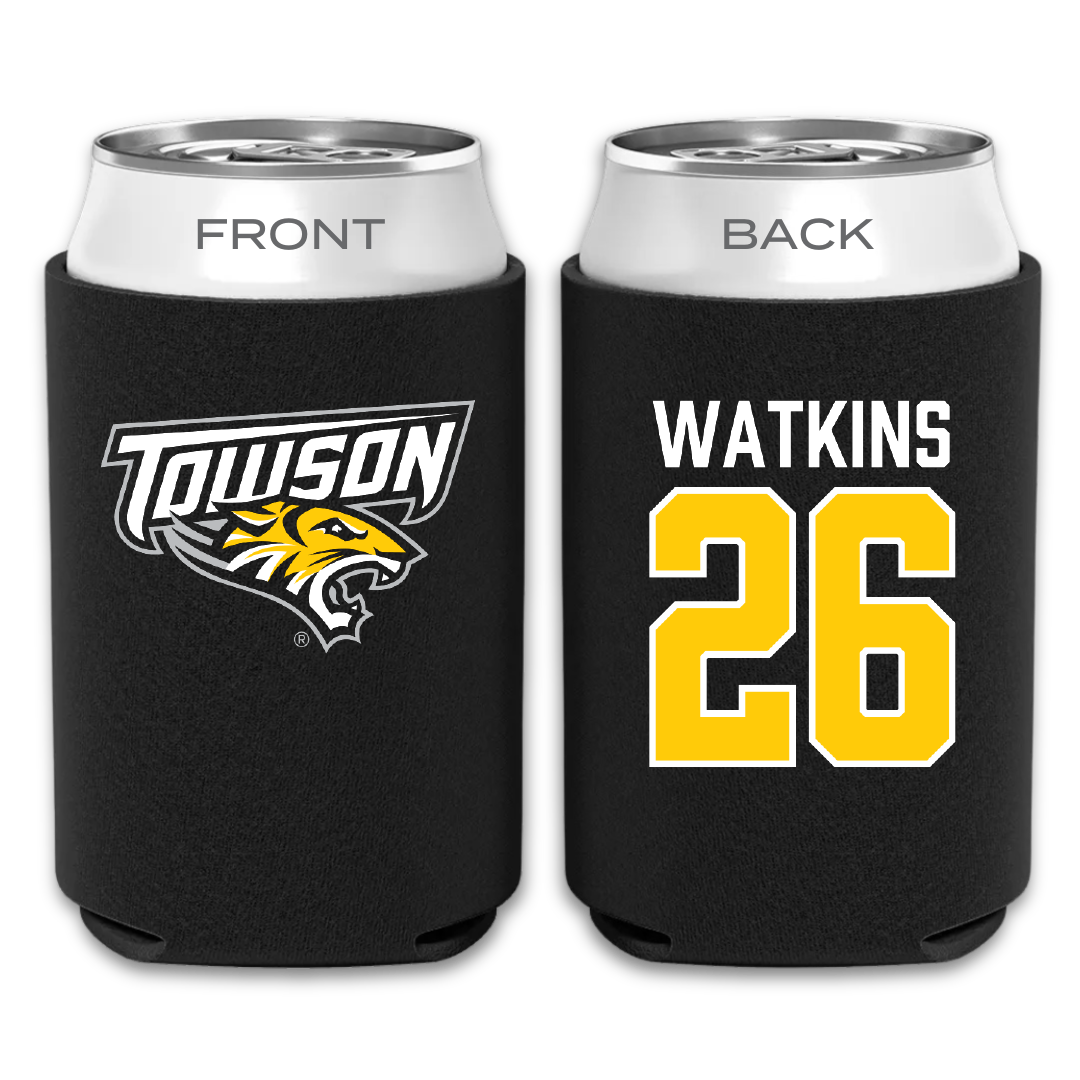 Towson University Football Black Can Cooler - #26 Christopher Watkins