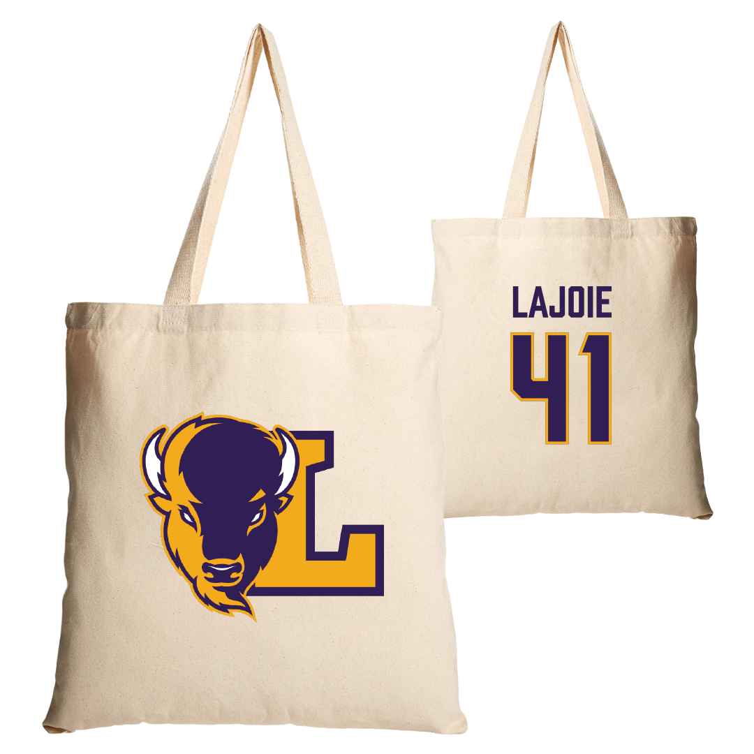 Lipscomb University Baseball Tan Canvas Tote Bag - #41 Josh Lajoie