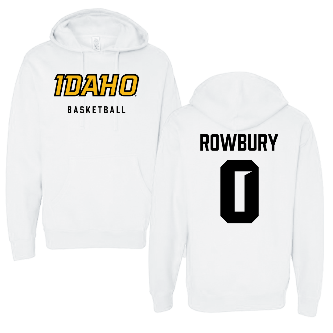 University of Idaho Basketball (M) White Idaho Hoodie - #0 Brody Rowbury