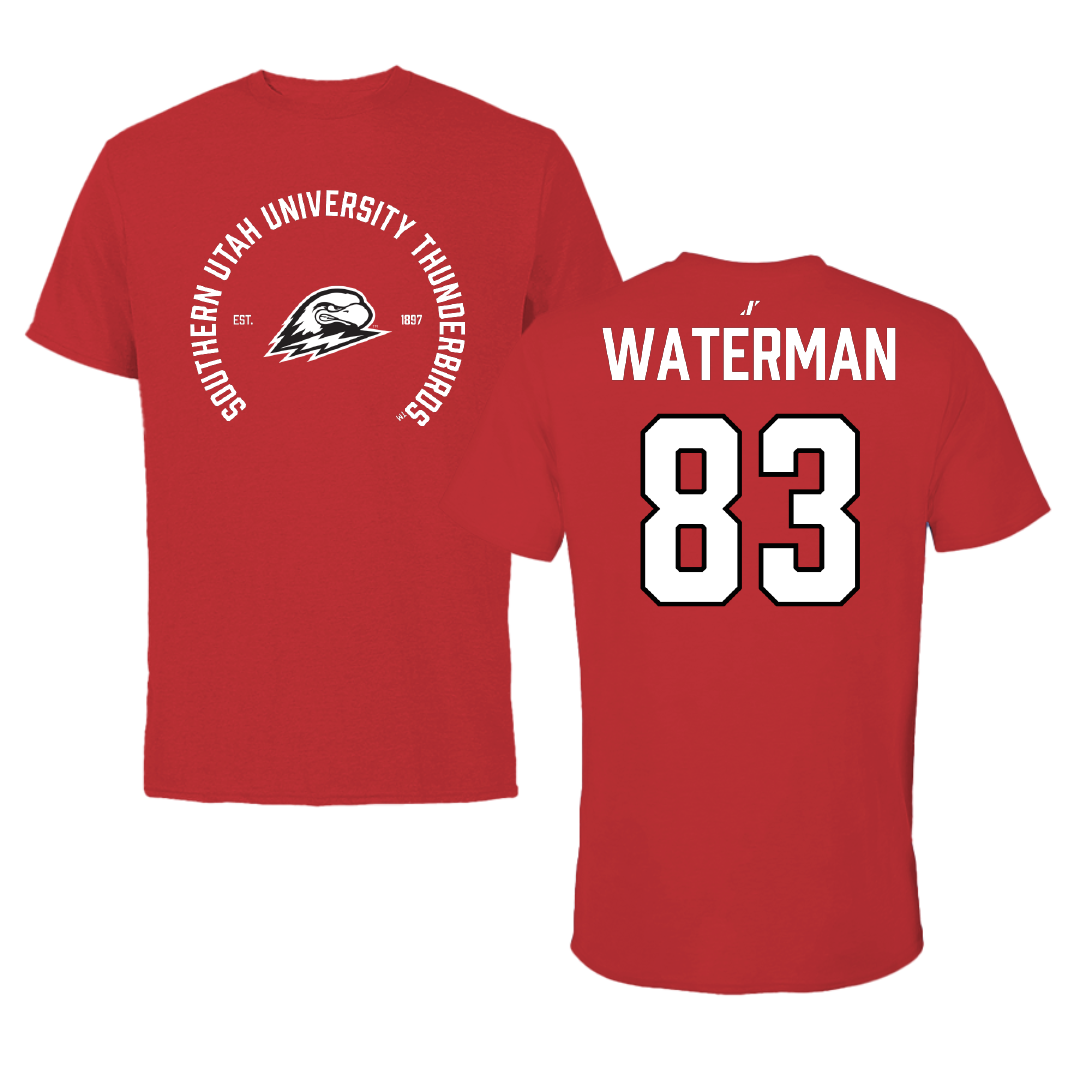 Southern Utah University Football Red General Tee - #83 Bryson Waterman
