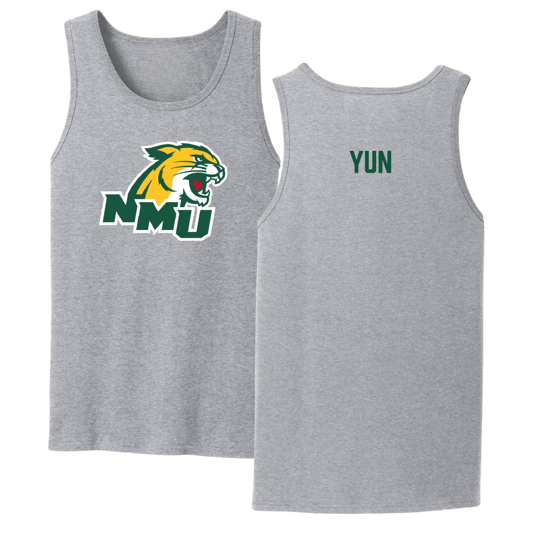 Northern Michigan University Golf Sport Gray Tank Top - Eric Yun