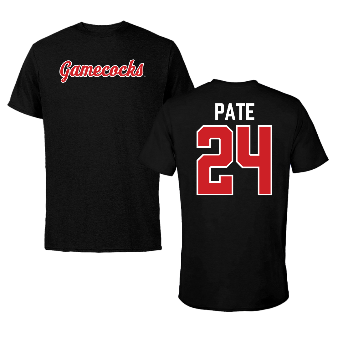 Jacksonville State University Softball Black Tee - #24 Ella Pate