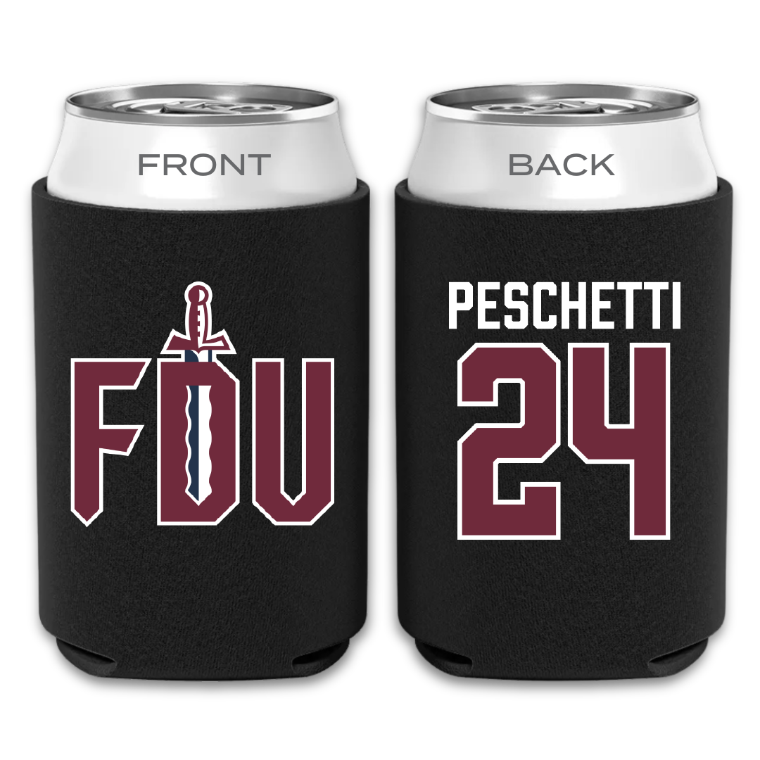 Fairleigh Dickinson University-Metropolitan Campus Soccer Black Can Cooler - #24 Daniela Peschetti
