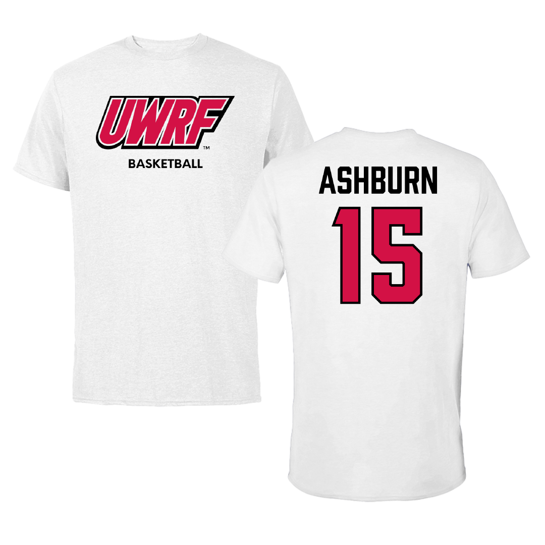 University of Wisconsin-River Falls Basketball (M) White Block Performance Tee - #15 Riley Ashburn