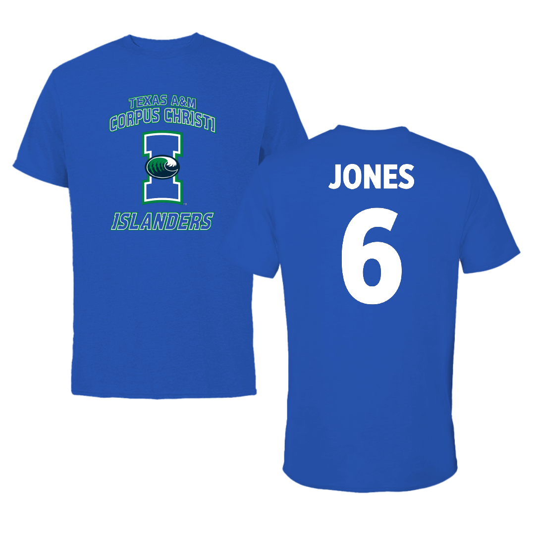 Texas A&M University-Corpus Christi Band Blue Islanders Tee - #6 Madison Jones