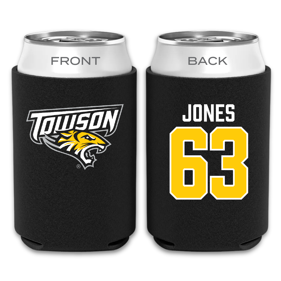 Towson University Football Black Can Cooler - #63 Dillon Jones