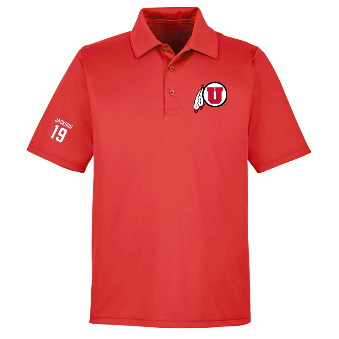 University of Utah Soccer (W) Red Polo - #19 Baylie Jackson
