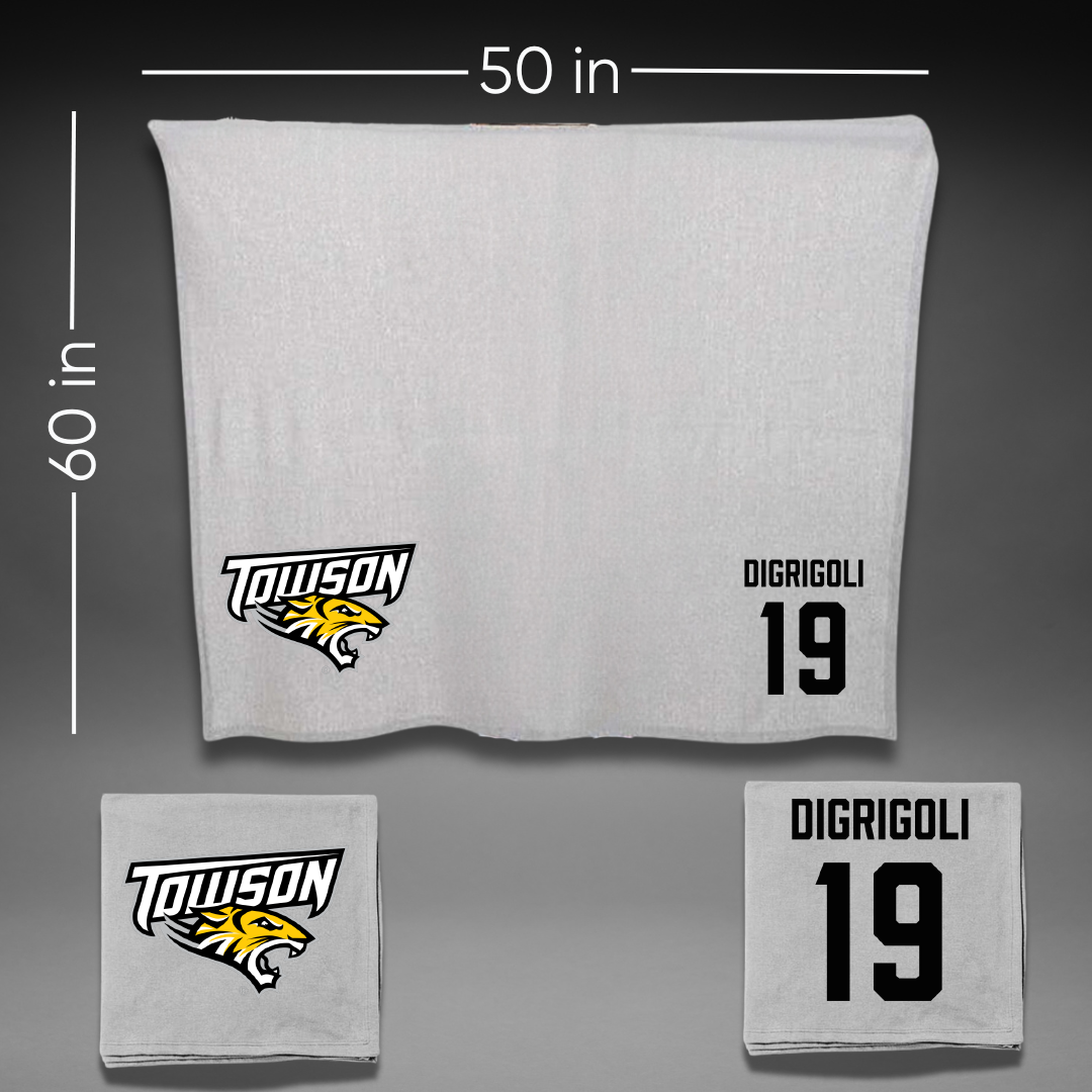 Towson University Baseball Gray Blanket - #19 Antonio Digrigoli