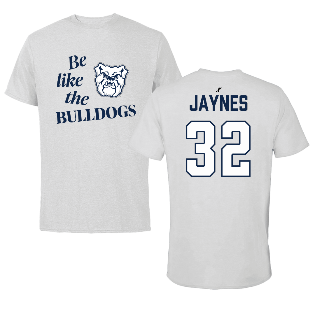 Butler University Basketball Light Gray Be Like Us Tee - #32 Sydney Jaynes