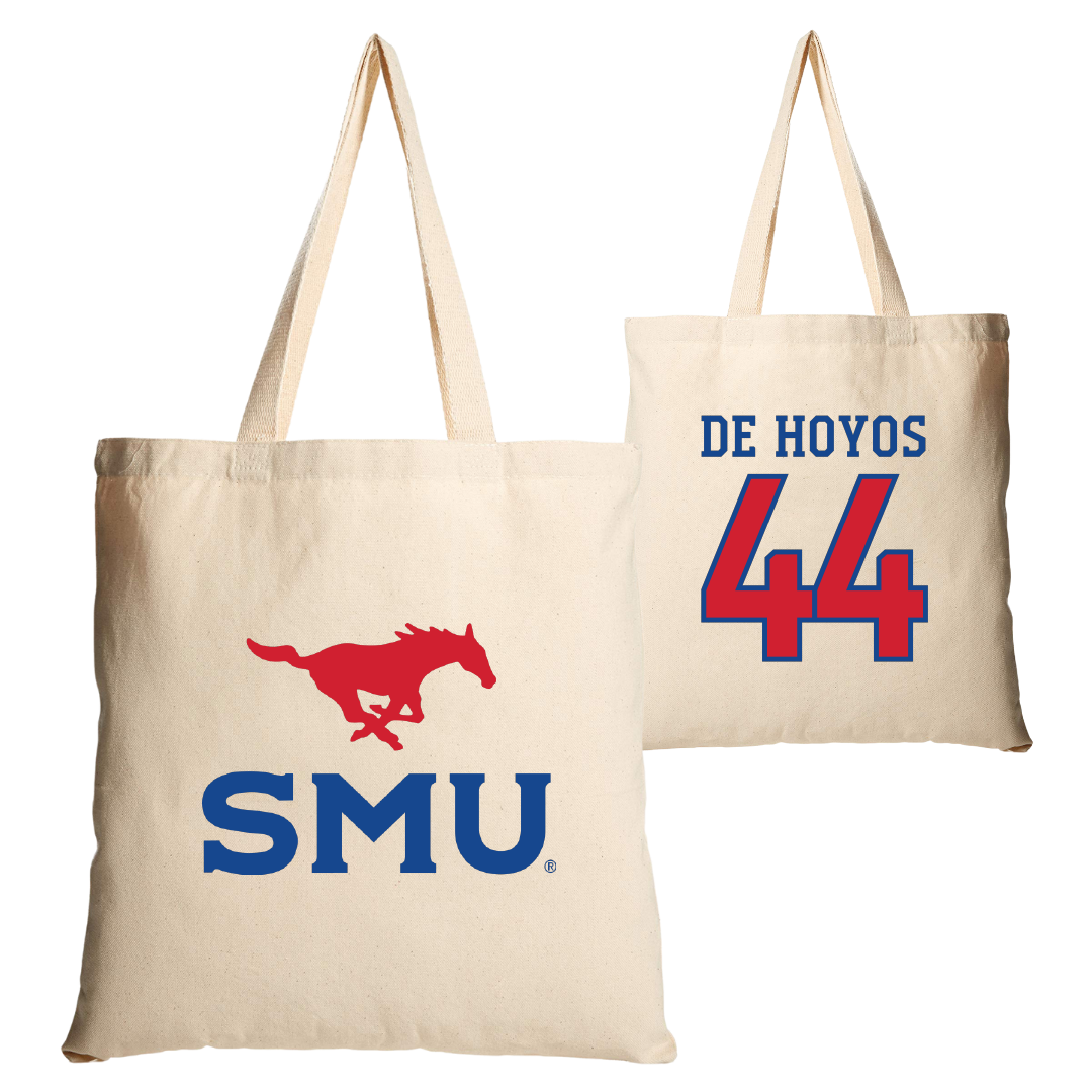 Southern Methodist University Football Tan Canvas Tote Bag - #44 Michael De Hoyos