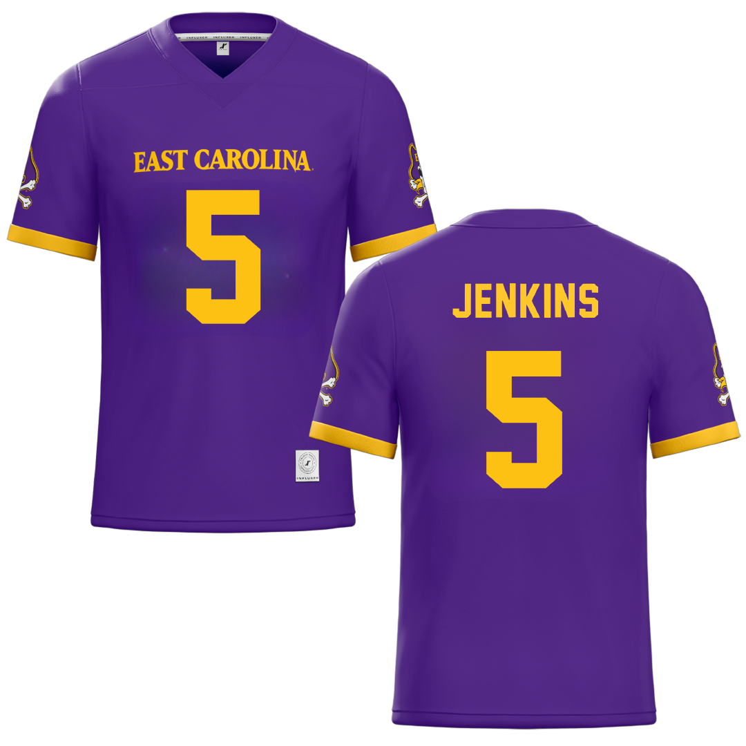 East Carolina University Purple Football Jersey - #5 Parker Jenkins