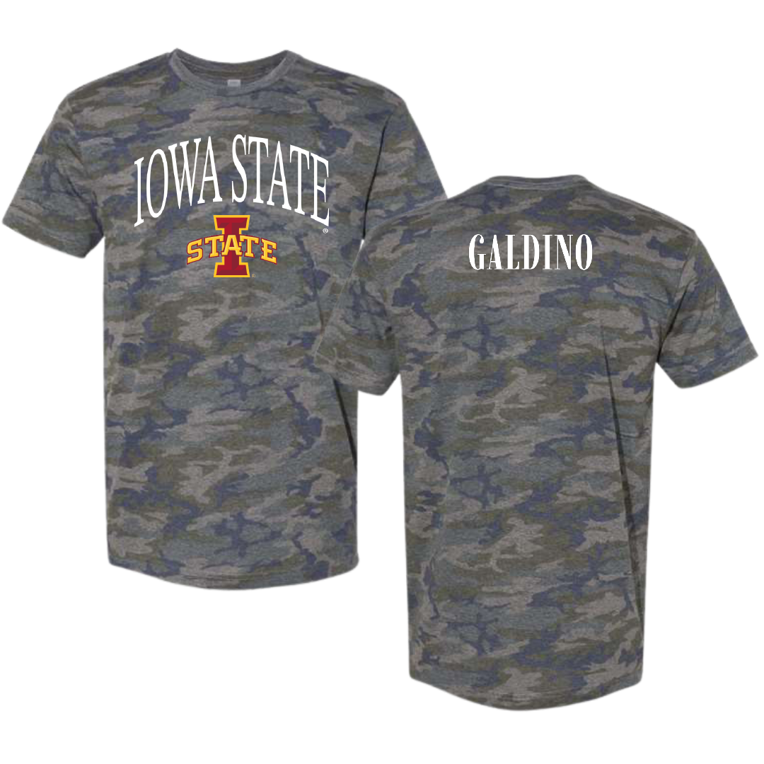 Iowa State University TF and XC Vintage Camo Tee - Emanuel Galdino