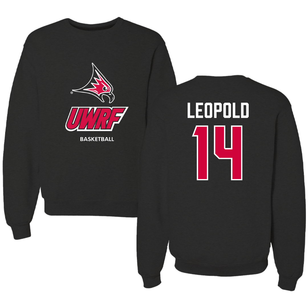 University of Wisconsin-River Falls Basketball (W) Black Crewneck - #14 Savannah Leopold
