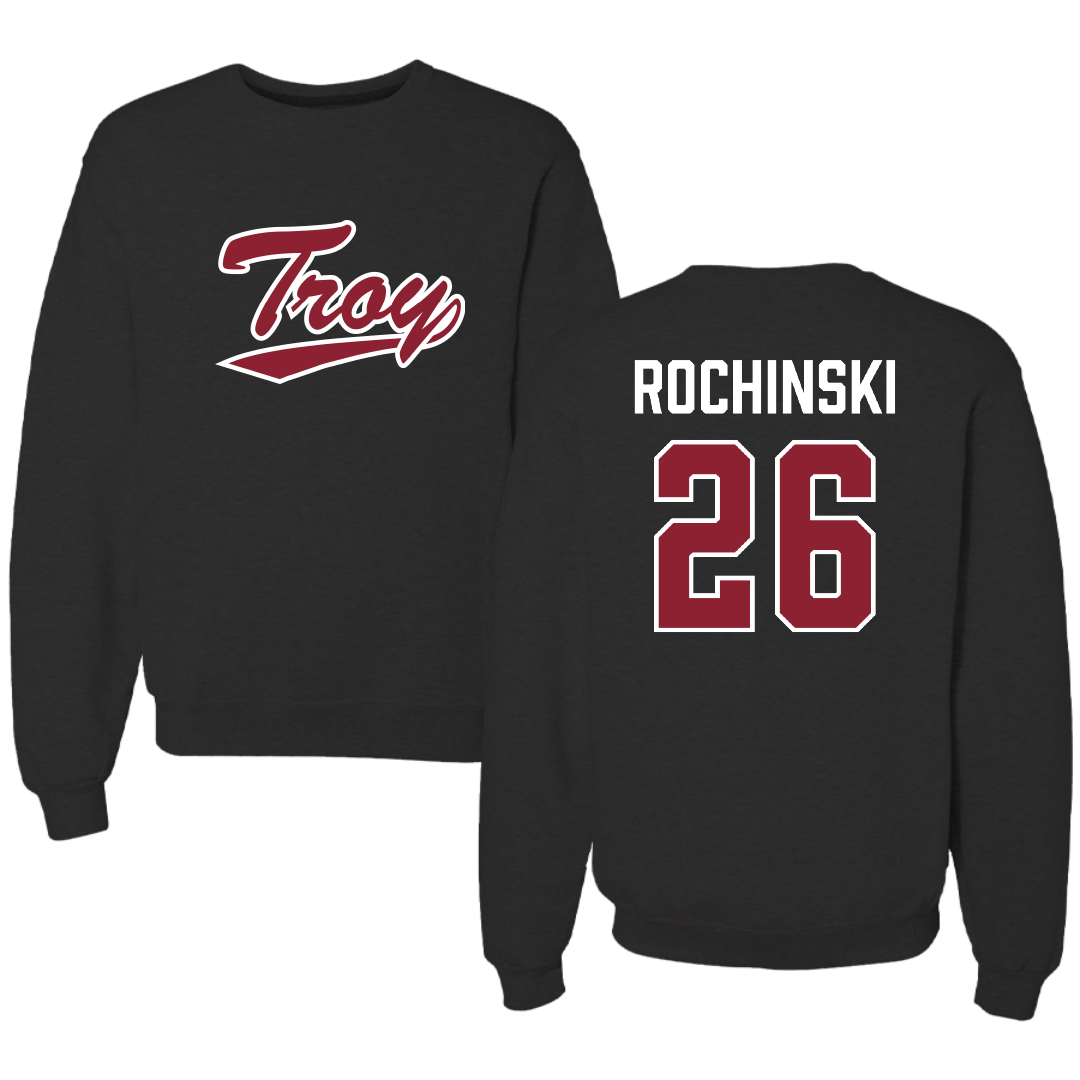 Troy University Softball Black Crewneck - #26 Kalee Rochinski