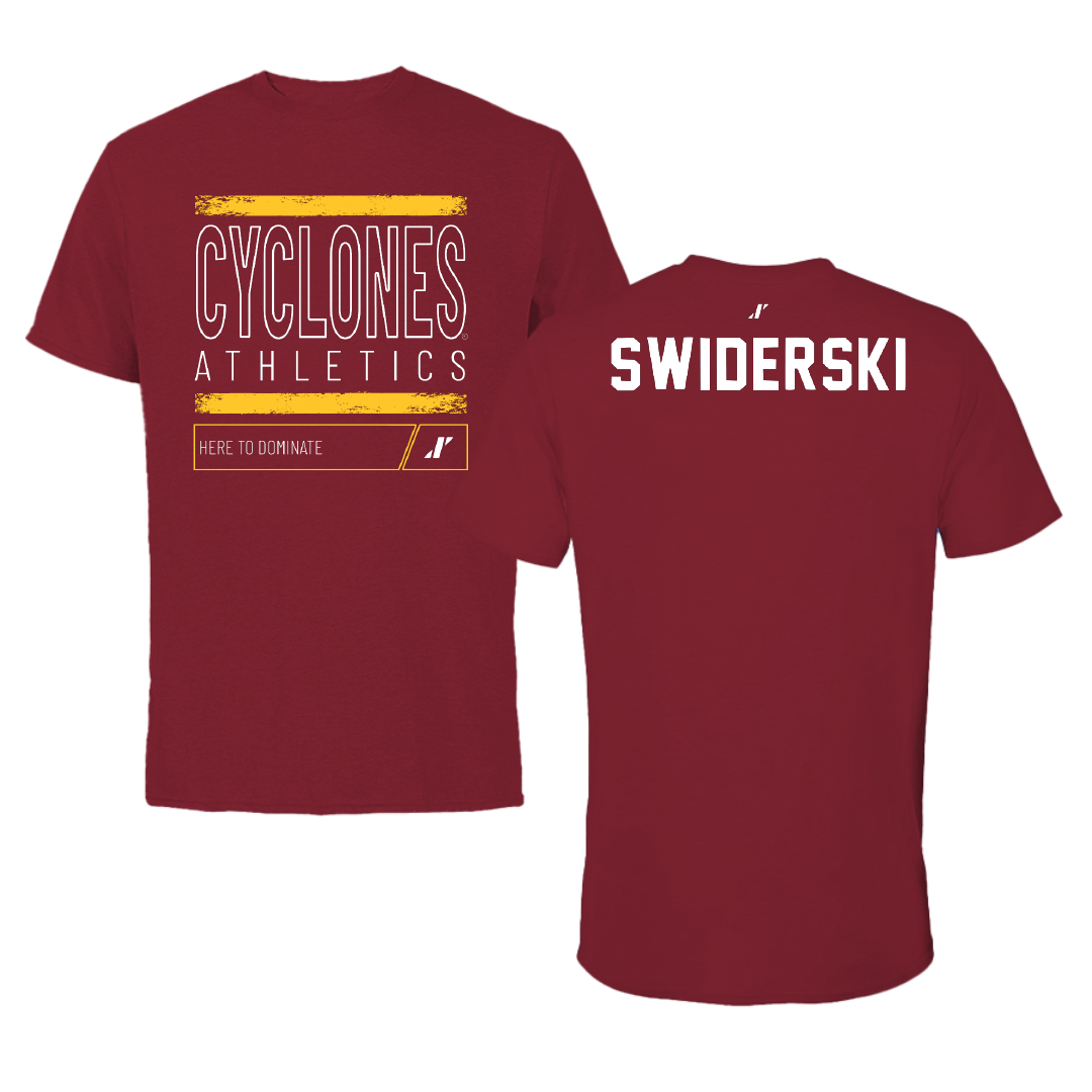 Iowa State University Wrestling Cardinal Dominate Tee - Casey Swiderski