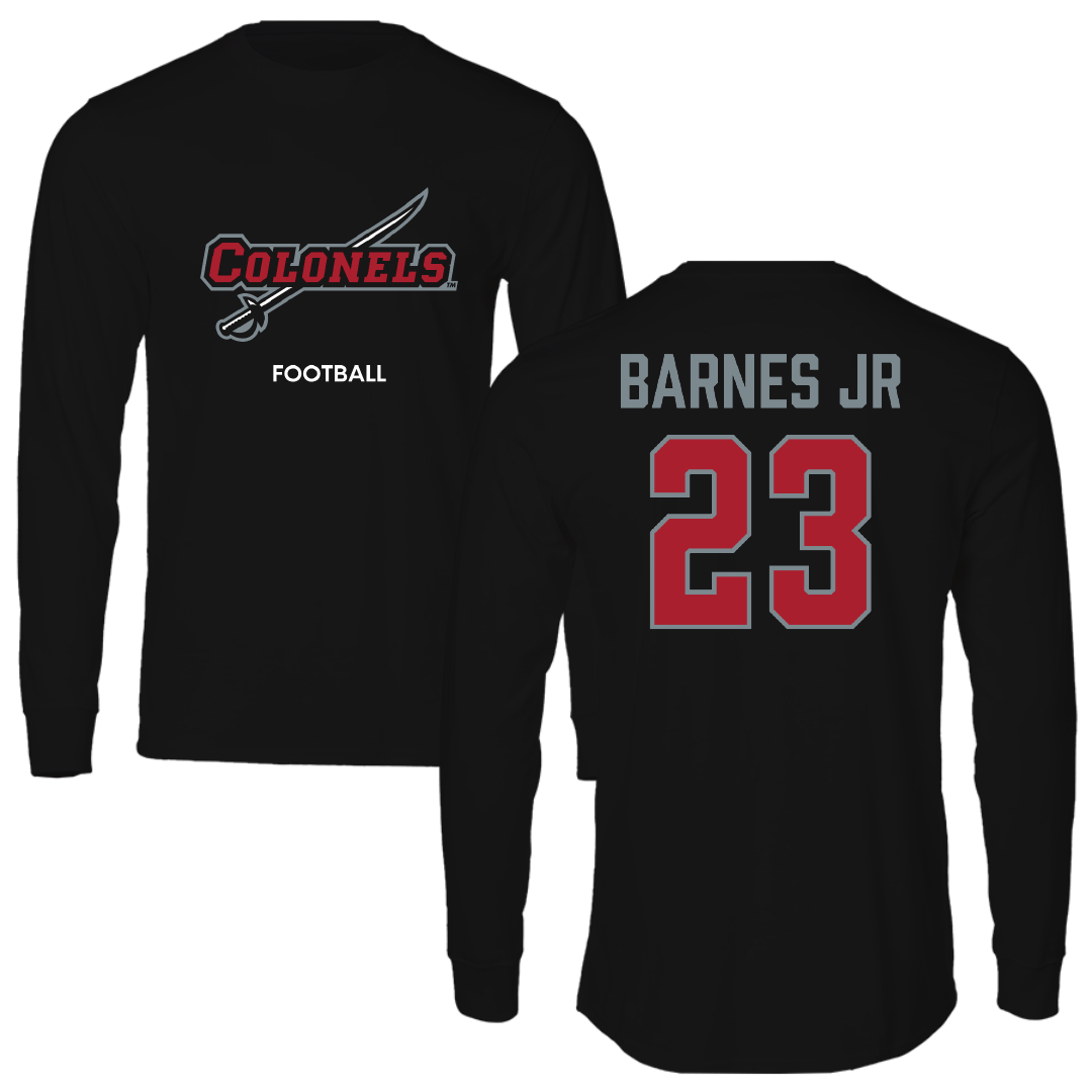 Nicholls State University Football Black Colonels Long Sleeve - #23 Jason Barnes Jr