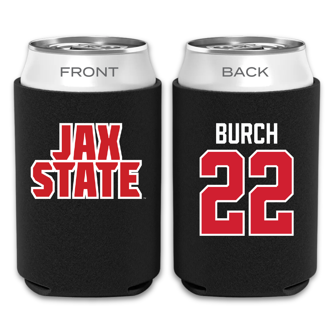 Jacksonville State University Soccer Black Can Cooler - #22 Reese Burch