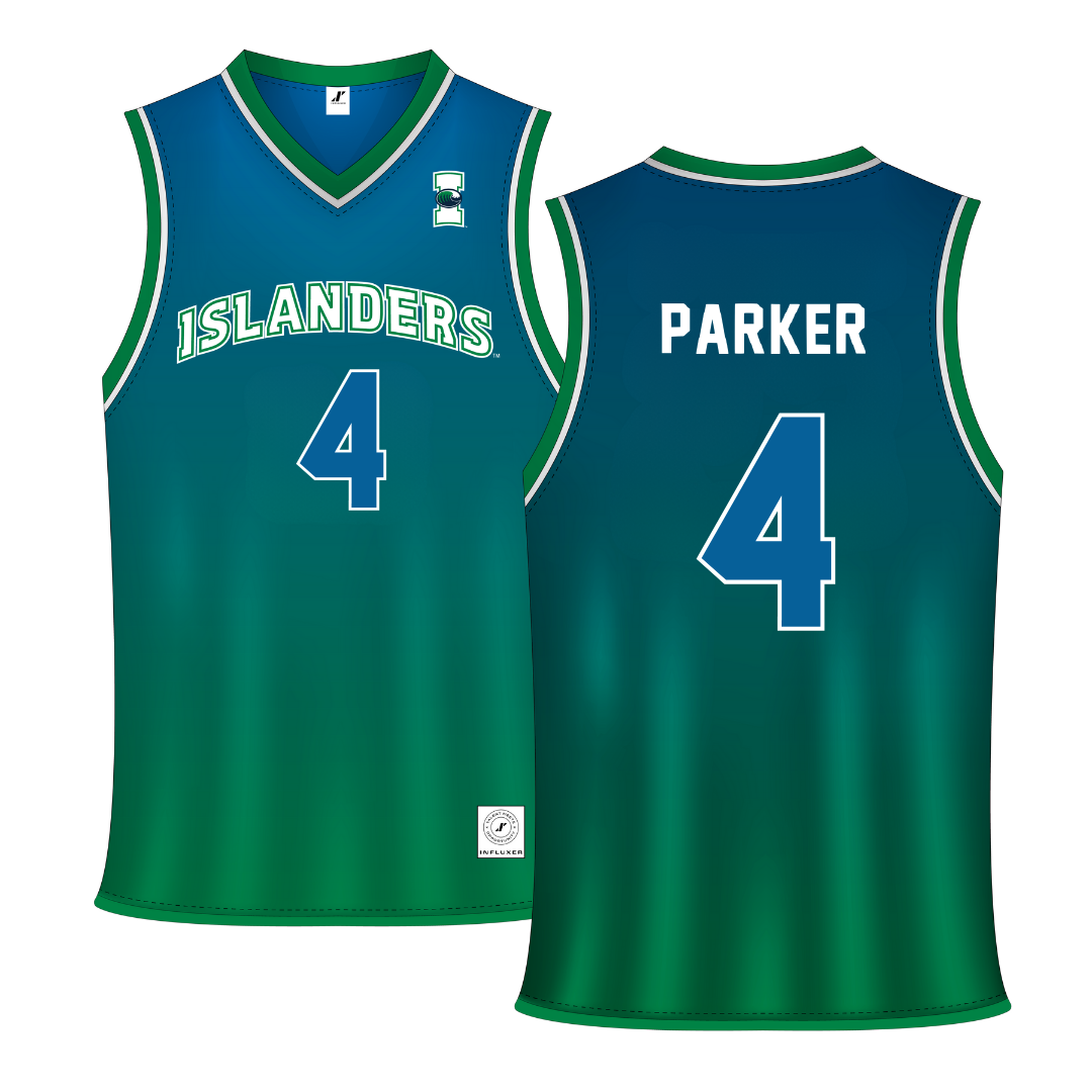 Texas A&M University-Corpus Christi Green Basketball Jersey - #4 Kam Parker