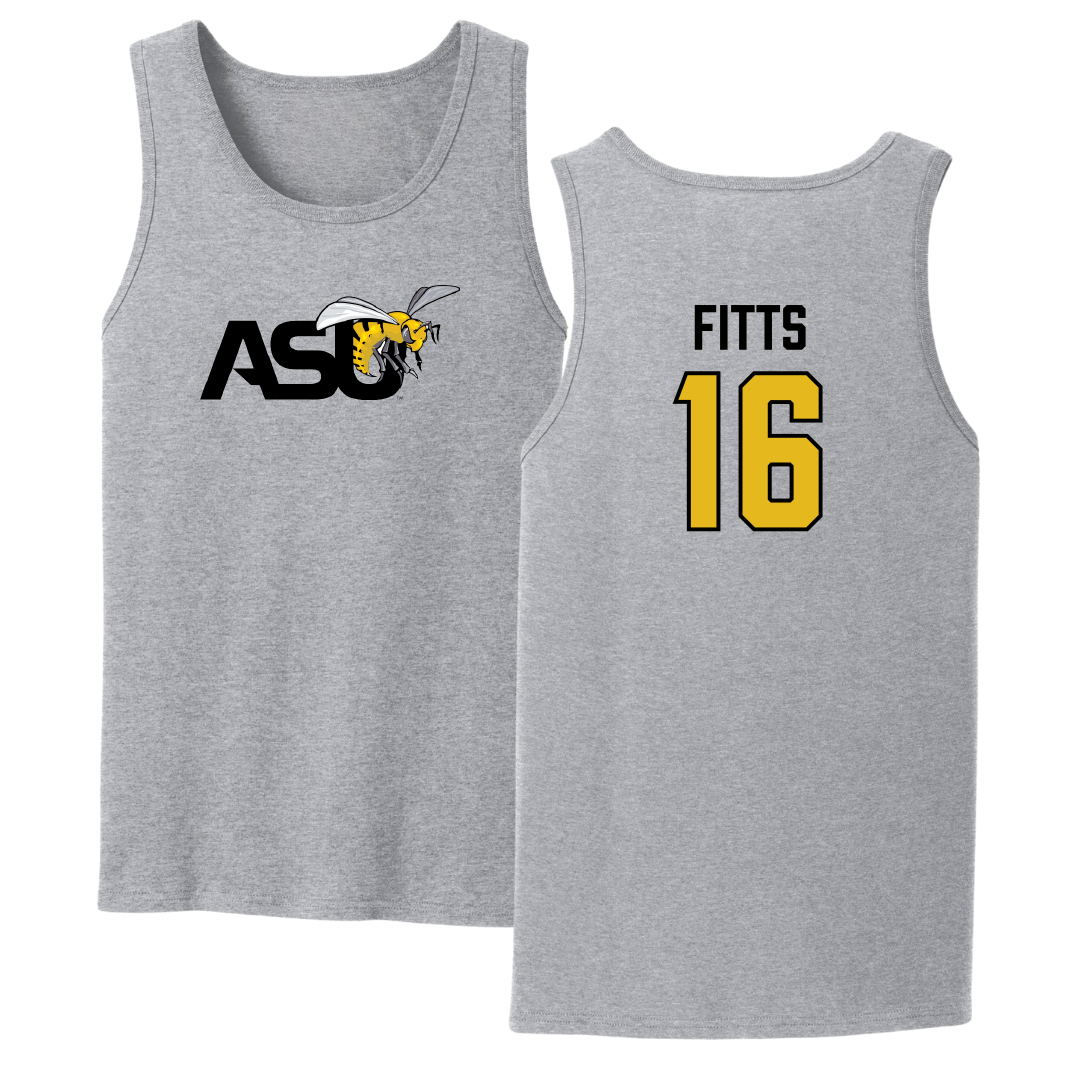 Alabama State University Football Sport Gray Tank Top - #16 Adrian Fitts
