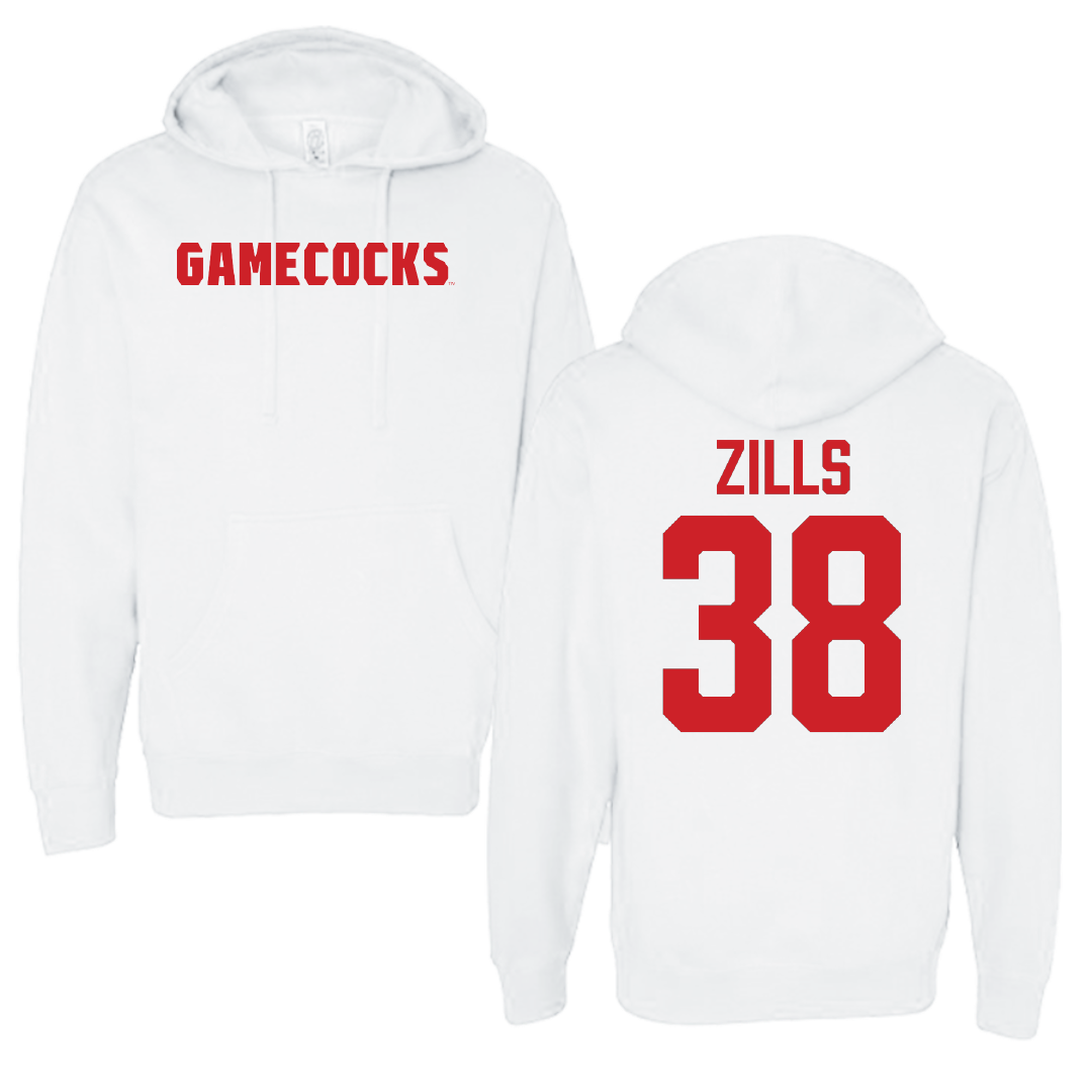 Jacksonville State University Football White Hoodie - #38 Nate Zills