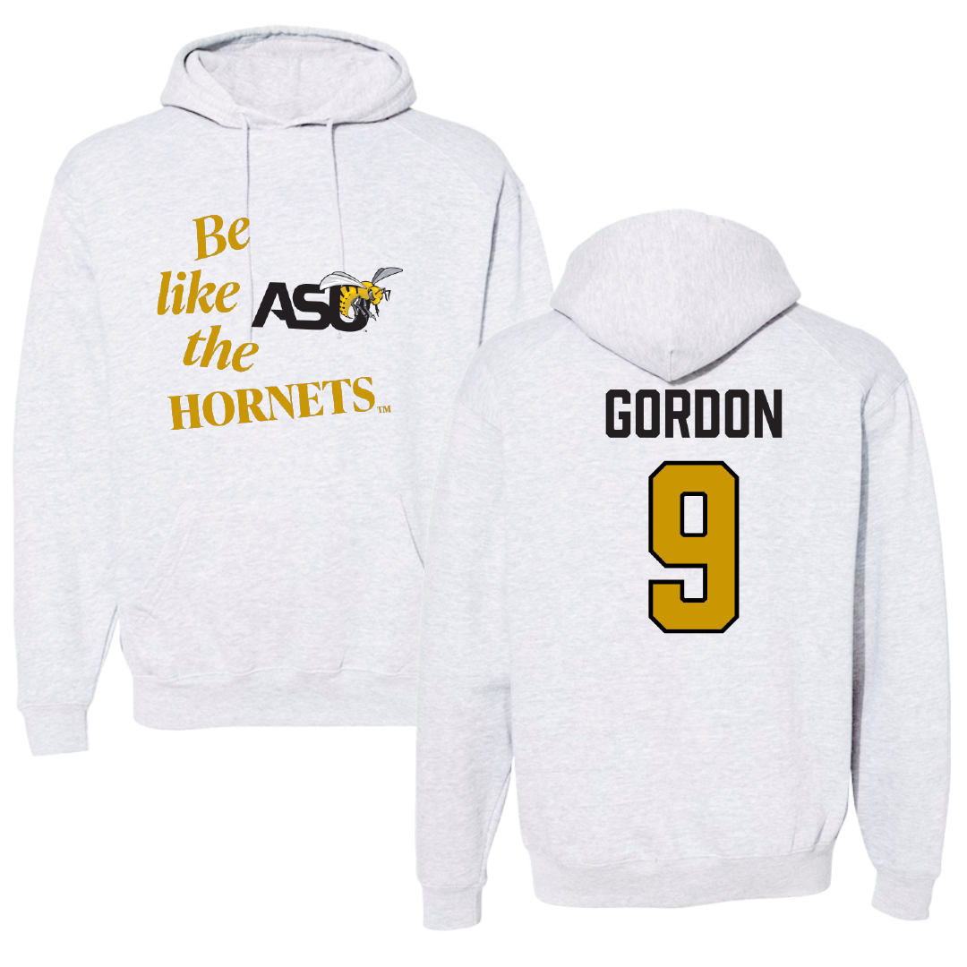 Alabama State University Football Light Gray Be Like Us Hoodie - #9 Cameron Gordon