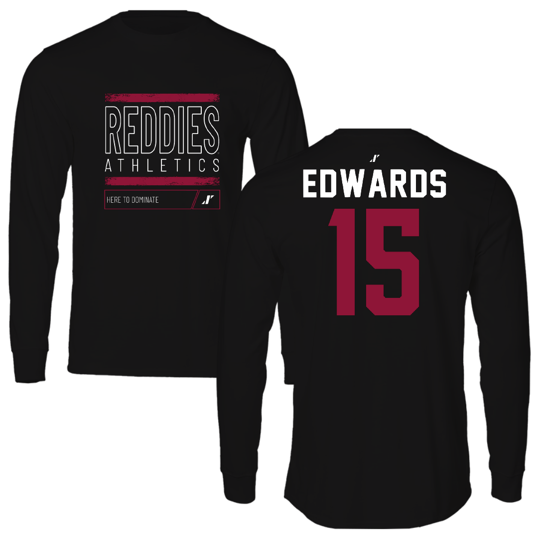 Henderson State University Football Black Dominate Long Sleeve - #15 Andrew Edwards
