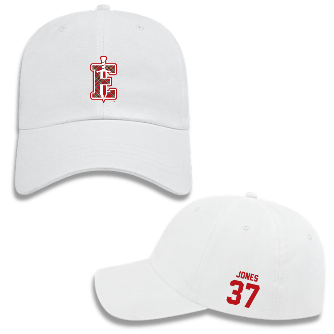 PennWest Edinboro Football White Hat - #37 Amari Jones
