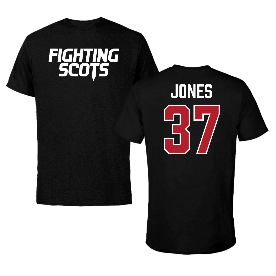 PennWest Edinboro Football Black Performance Tee - #37 Amari Jones