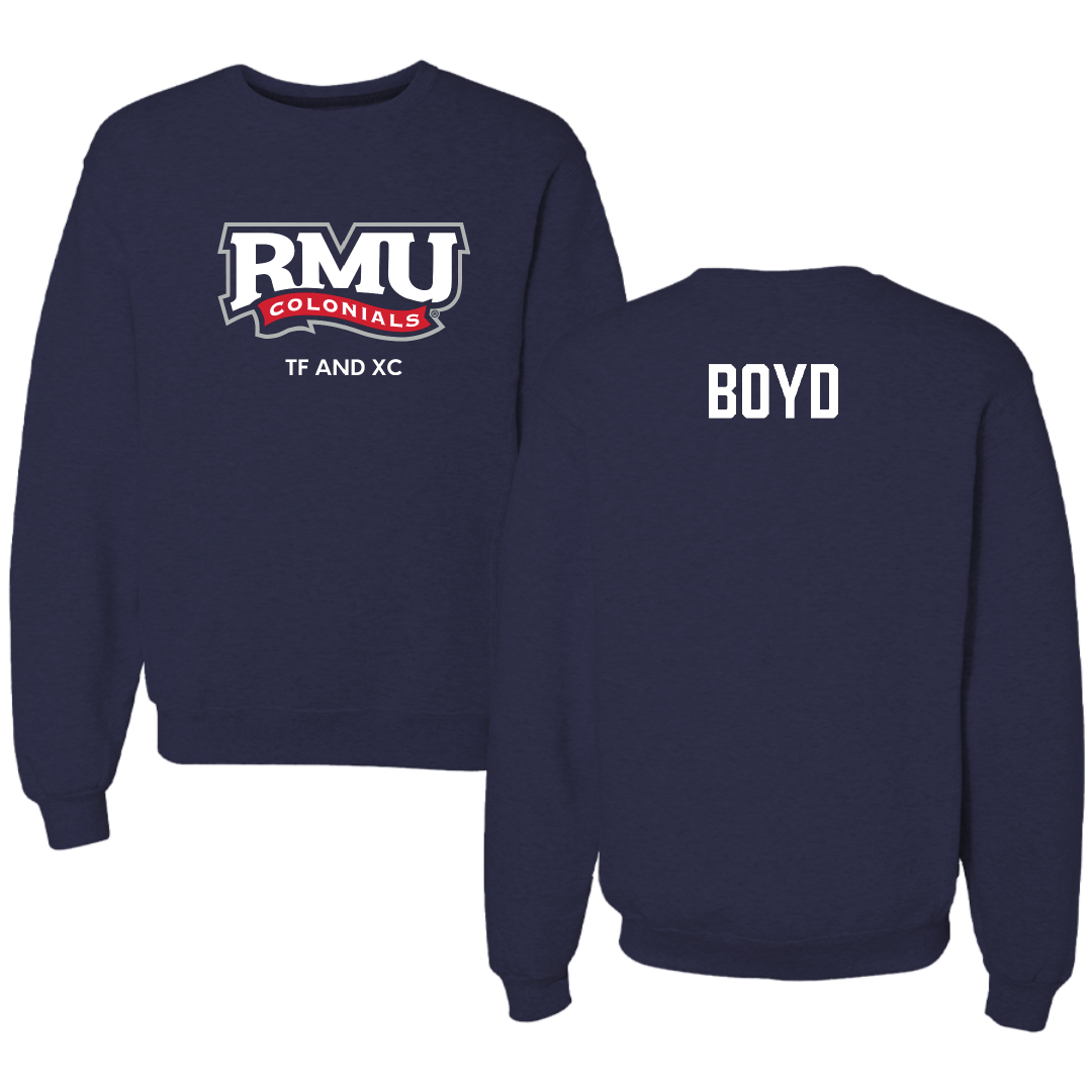 Robert Morris University TF and XC Navy RMU Crewneck - Brayden Boyd