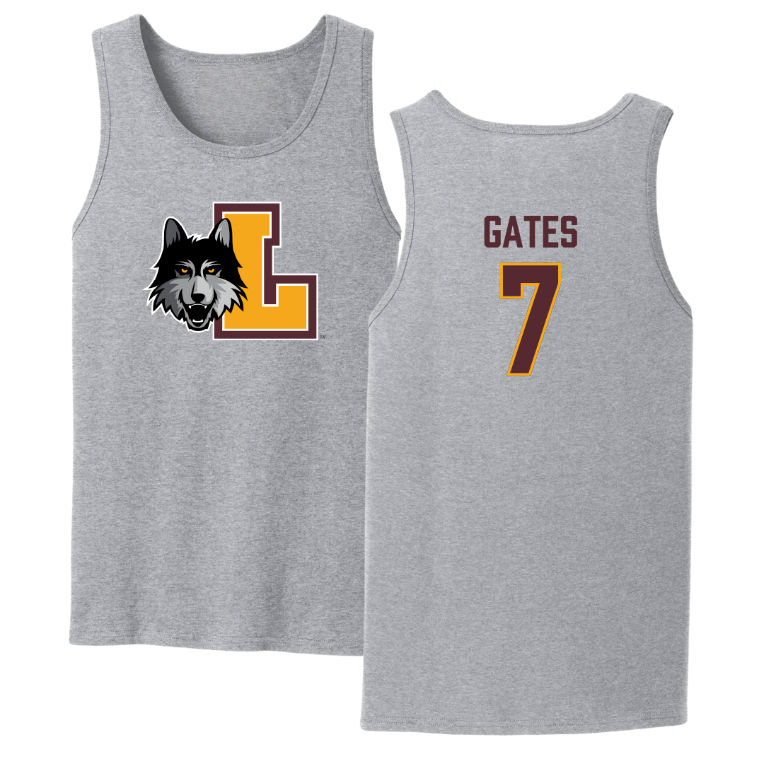 Loyola University-Chicago Soccer Sport Gray Tank Top - #7 John Gates