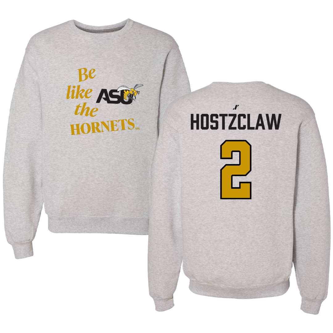 Alabama State University Football Light Gray Be Like Us Crewneck - #2 Jamarie Hostzclaw