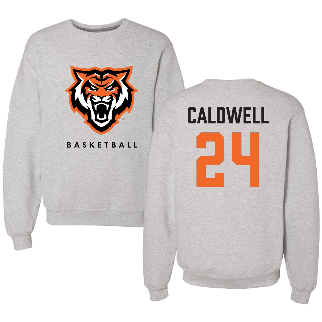 Idaho State University Basketball Gray Crewneck - #24 Aspen Caldwell