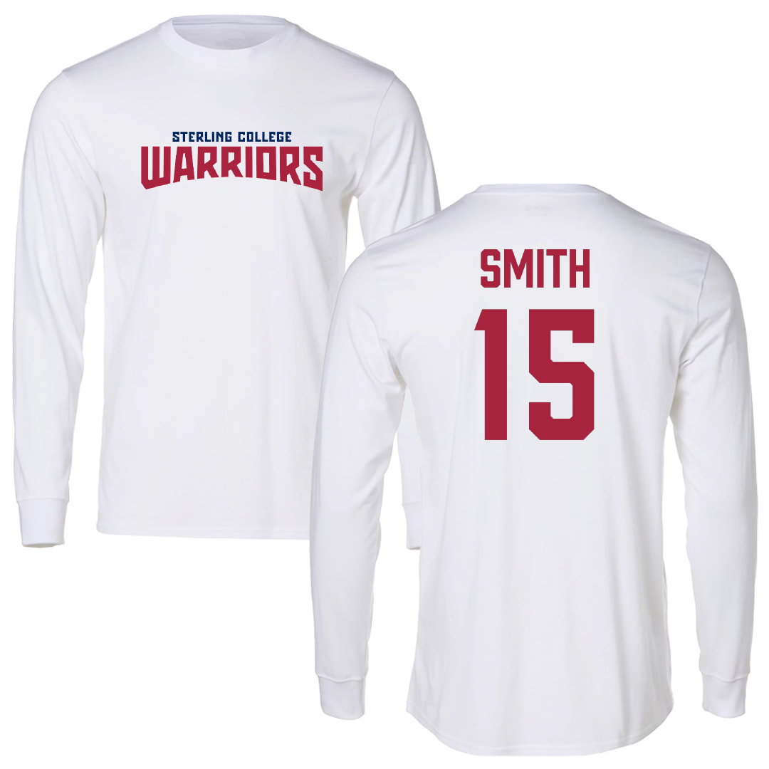 Sterling College Basketball White Classic Performance Long Sleeve - #15 Julian Smith