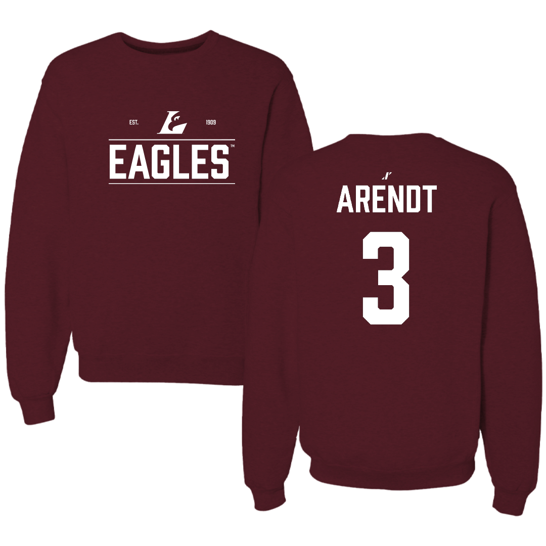 University of Wisconsin-La Crosse Football Maroon General Crewneck - #3 Keaton Arendt