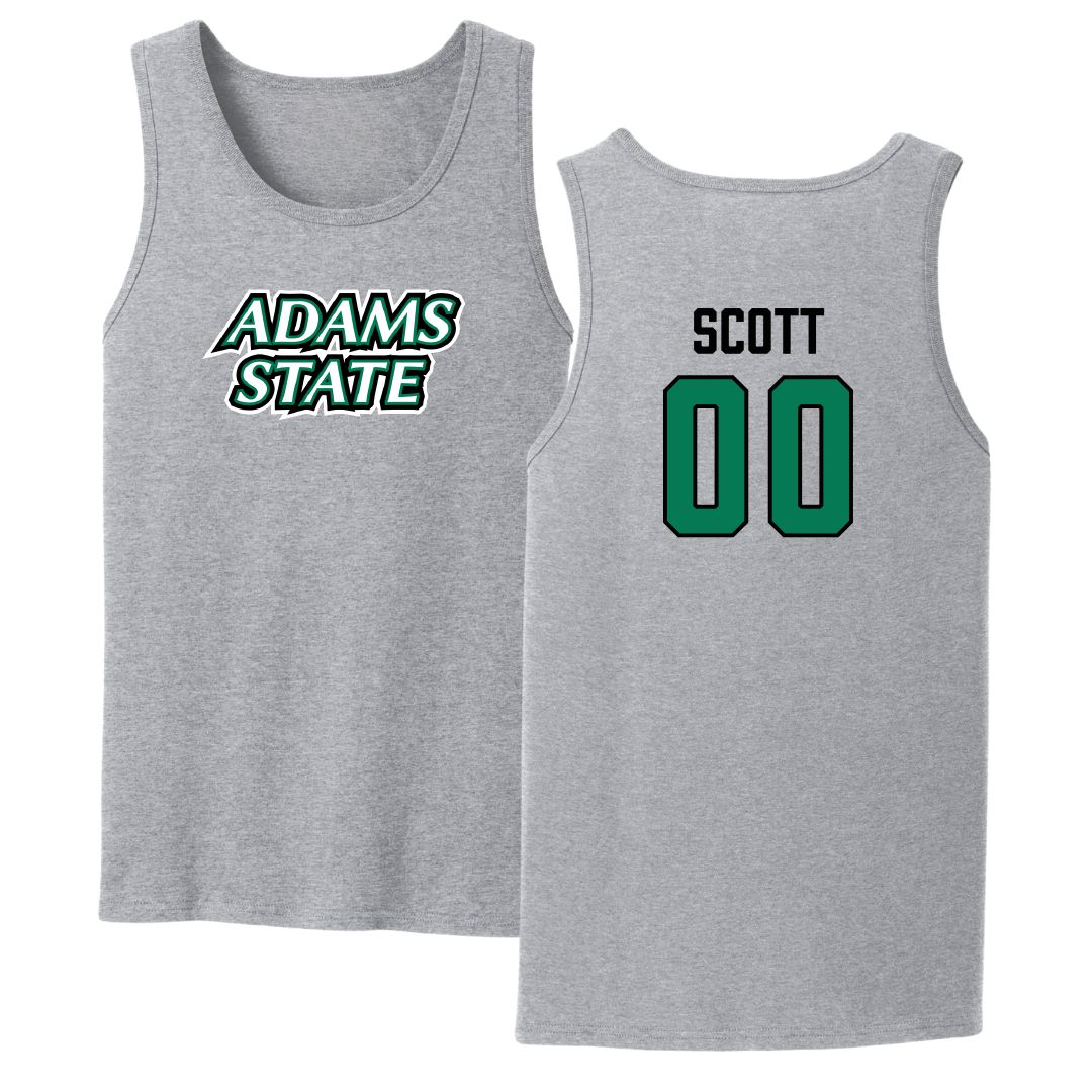 Adams State University Football Sport Gray Tank Top - #00 Antwan Scott