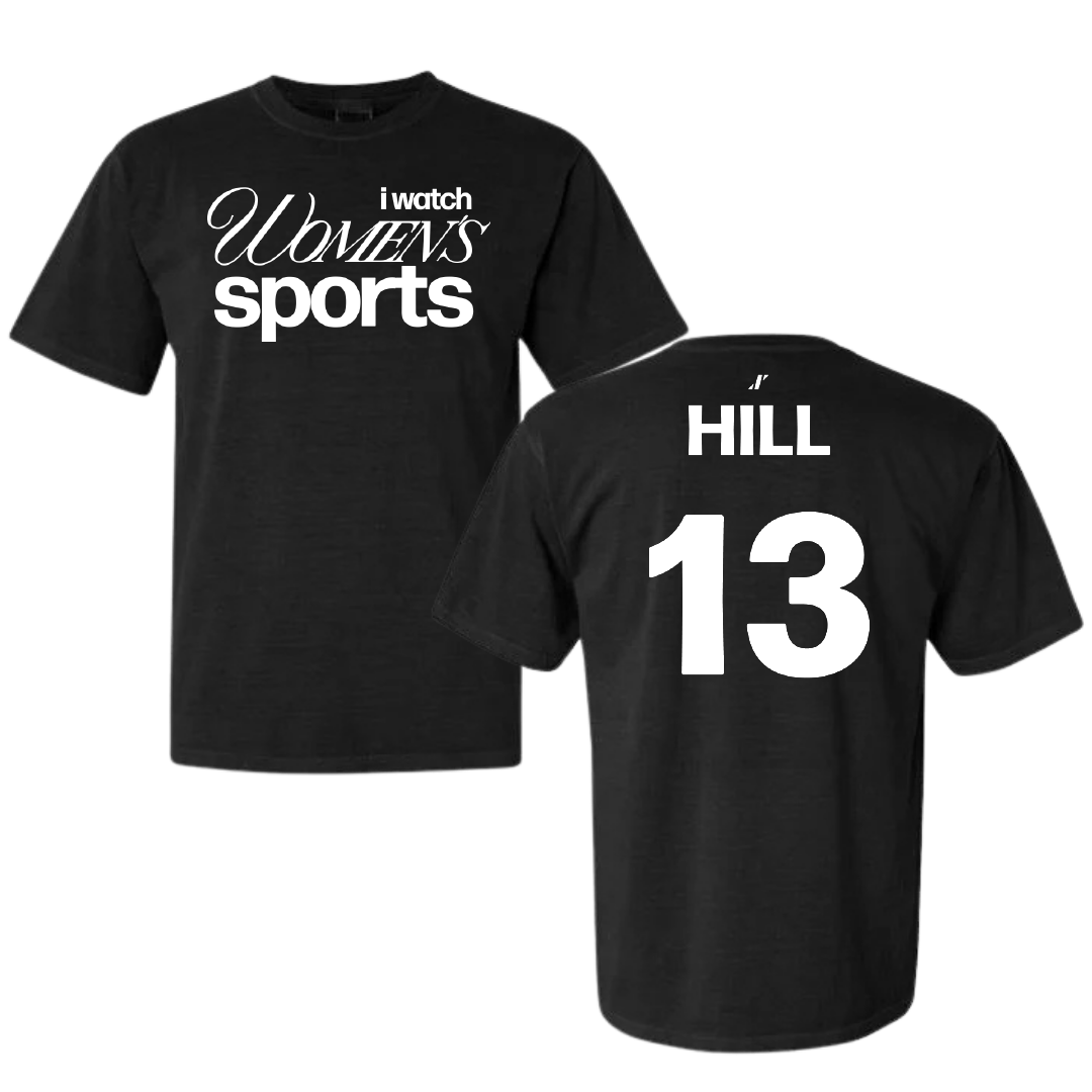Lamar University Basketball Black WHM Comfort Colors Tee - #13 Taliah Hill