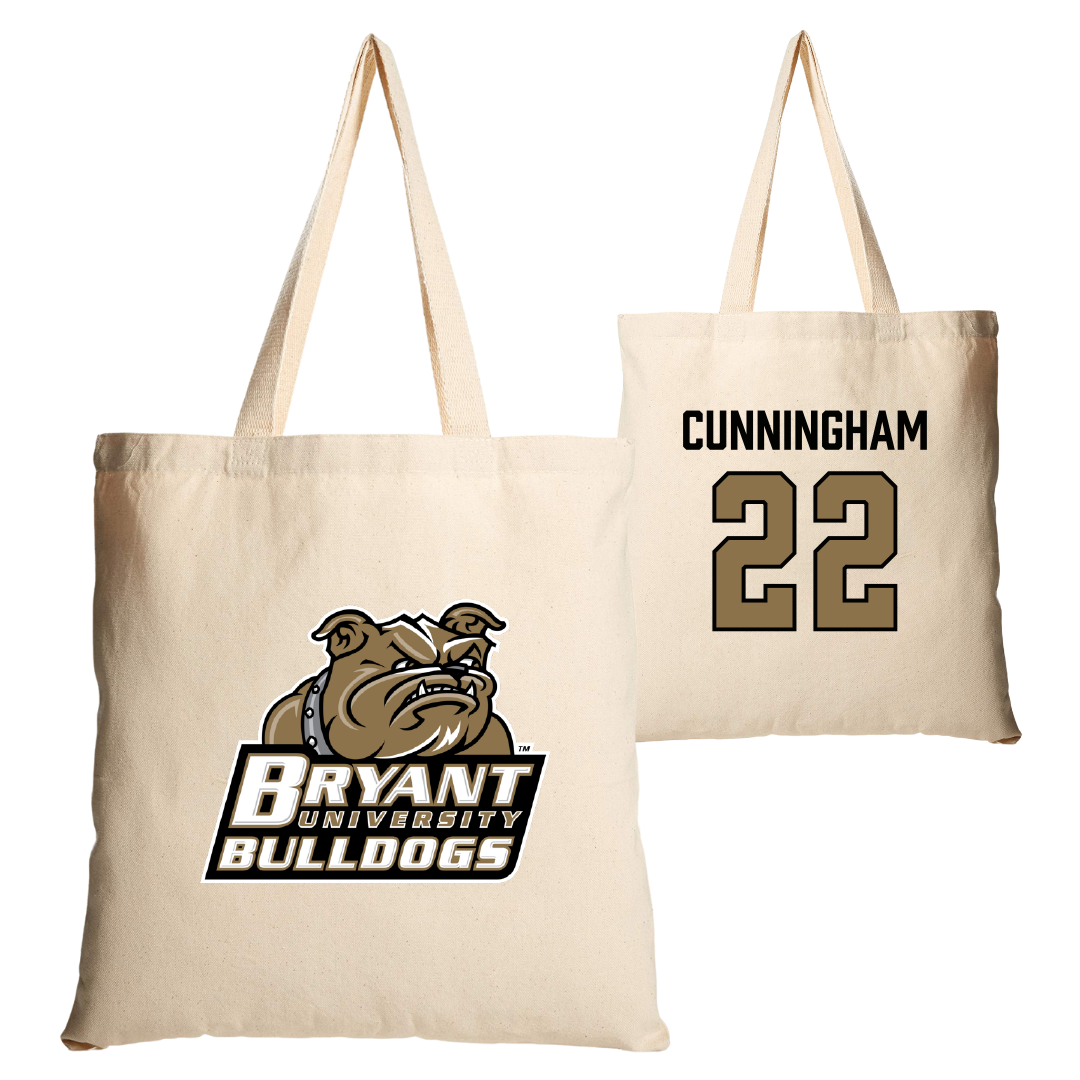 Bryant University Soccer Tan Canvas Tote Bag - #22 Ashley Cunningham