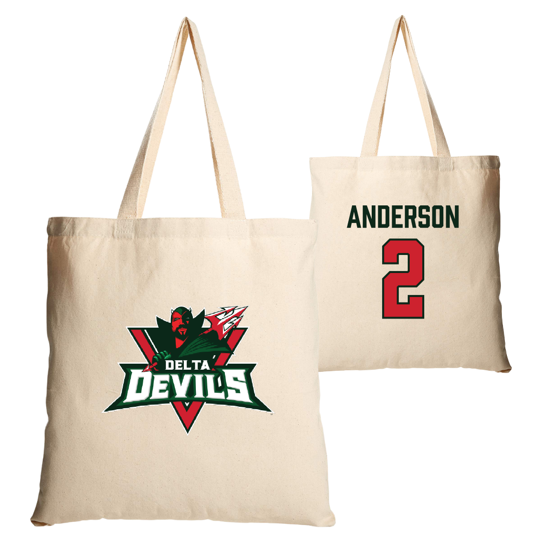 Mississippi Valley State University Football Tan Canvas Tote Bag - #2 Jordan Anderson
