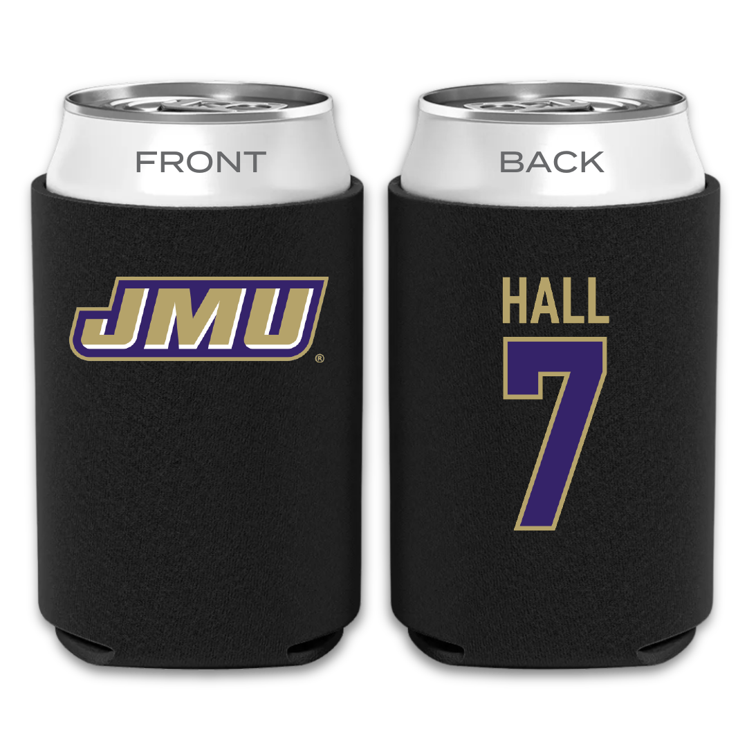 James Madison University Softball Black Can Cooler - #7 Jasmine Hall
