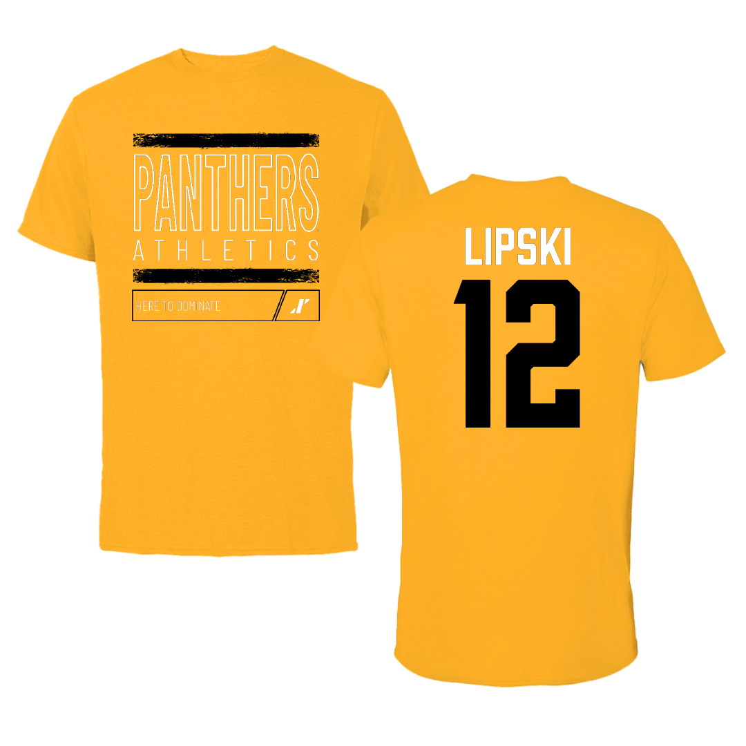 University of Wisconsin-Milwaukee Volleyball Gold Dominate Tee - #12 Bella Lipski