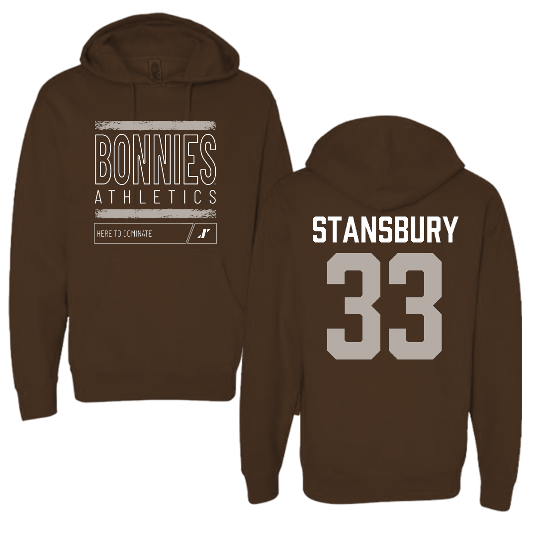 St. Bonaventure University Soccer Brown Dominate Hoodie - #33 Kendall Stansbury