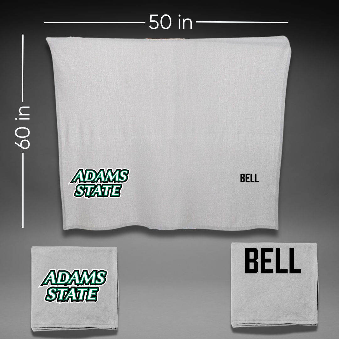 Adams State University Football Gray Blanket - Brandyn Bell