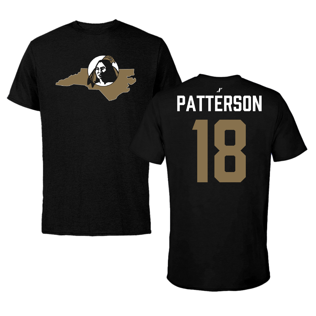 University of North Carolina at Pembroke Volleyball Black State Performance Tee - #18 Tyler Patterson