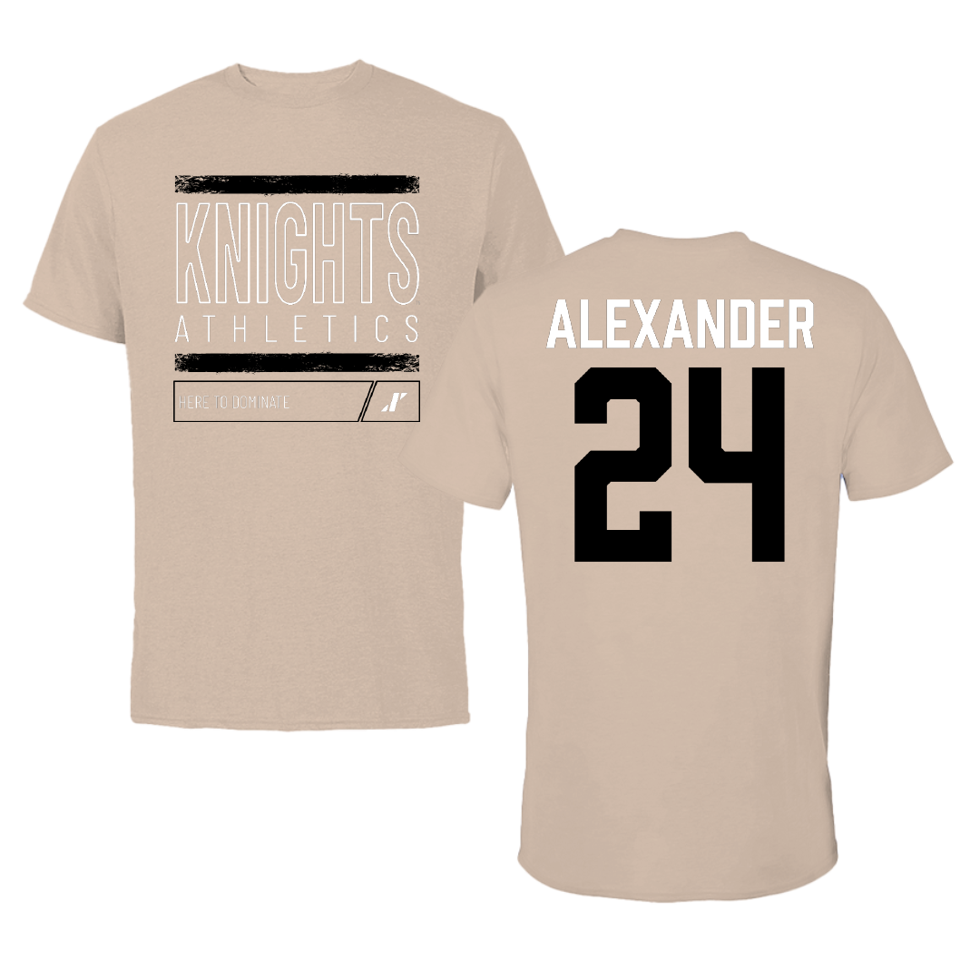 University of Central Florida Football Tan Dominate Tee - #24 Xe'ree Alexander