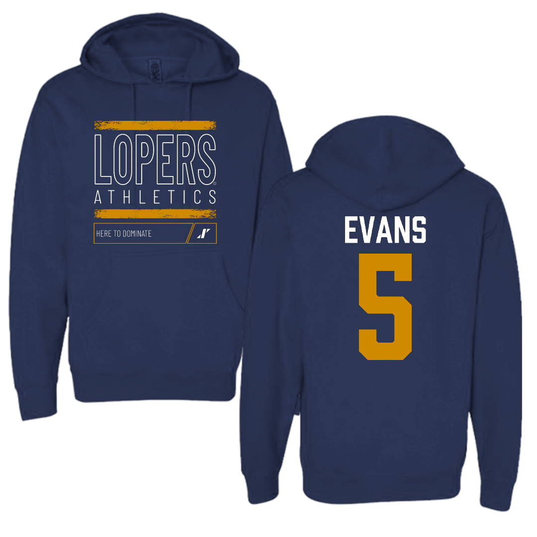 University of Nebraska at Kearney Basketball Navy Dominate Hoodie - #5 Sean Evans