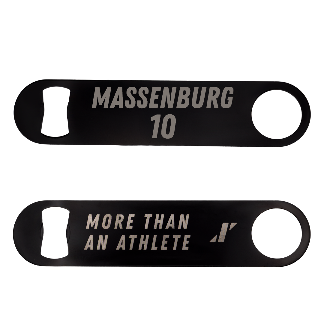 George Mason University Basketball Black Bottle Opener - #10 Trinity Massenburg